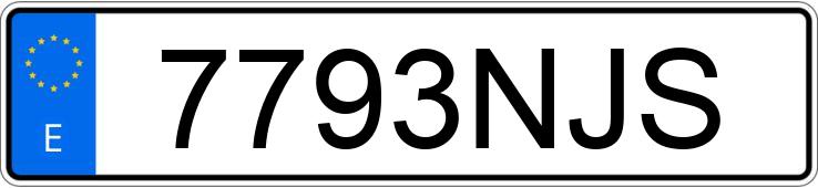 The registration number 7793NJS has MERCEDES CLA (174) The registration number 7793NJS has MERCEDES CLA (174)
