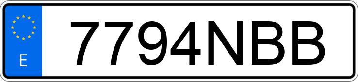 Numer rejestracyjny 7794NBB posiada SACHS LIDER Numer rejestracyjny 7794NBB posiada SACHS LIDER