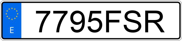 Numer rejestracyjny 7795FSR posiada AUDI A3 SPORTBACK