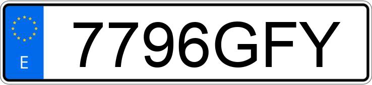 Numer rejestracyjny 7796GFY posiada NISSAN INTERSTAR