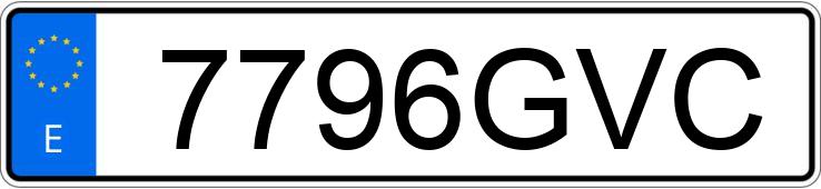 Numer rejestracyjny 7796GVC posiada SEAT IBIZA