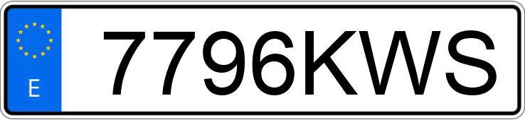 Numer rejestracyjny 7796KWS posiada BMW X6