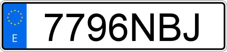 Numer rejestracyjny 7796NBJ posiada JEEP WRANGLER