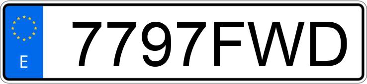 Numer rejestracyjny 7797FWD posiada FIAT PUNTO