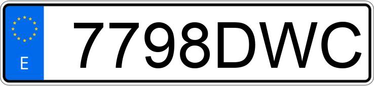 Numer rejestracyjny 7798DWC posiada MERCEDES C (203)