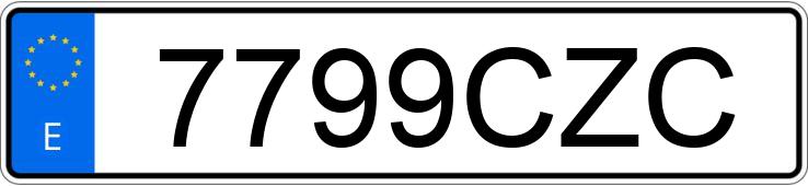 Numer rejestracyjny 7799CZC posiada RENAULT SCENIC