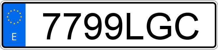 Numer rejestracyjny 7799LGC posiada KIA CEED