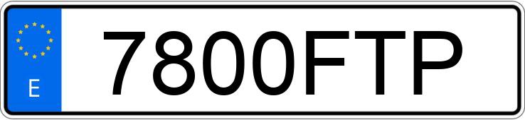 Numer rejestracyjny 7800FTP posiada BMW SERIE 3