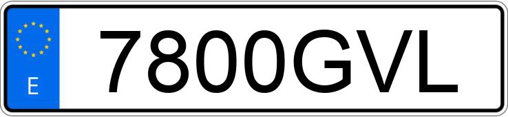 Numer rejestracyjny 7800GVL posiada SEAT ALTEA