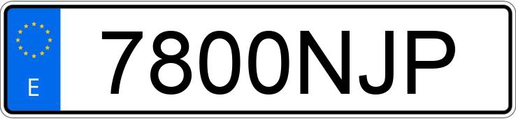 Numer rejestracyjny 7800NJP posiada TOYOTA RAV4