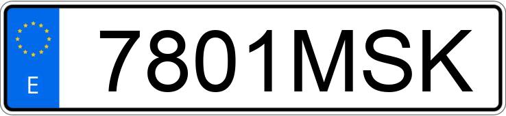 Numer rejestracyjny 7801MSK posiada BMW X1