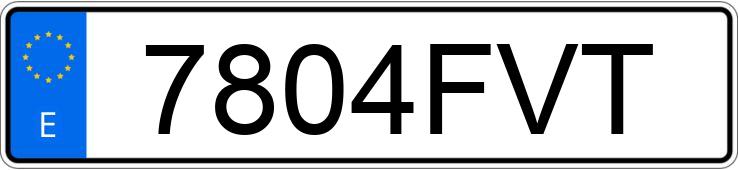 Numer rejestracyjny 7804FVT posiada TOYOTA PRIUS
