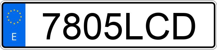 Numer rejestracyjny 7805LCD posiada CITROEN C5 AIRCROSS