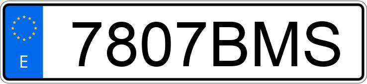 Numer rejestracyjny 7807BMS posiada OPEL VECTRA