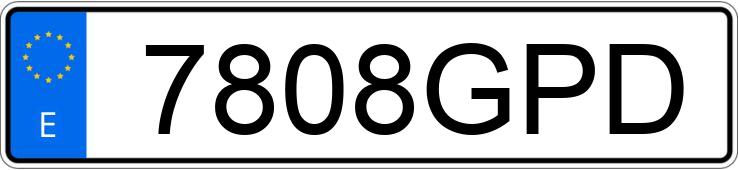 Numer rejestracyjny 7808GPD posiada CHEVROLET-GM CRUZE