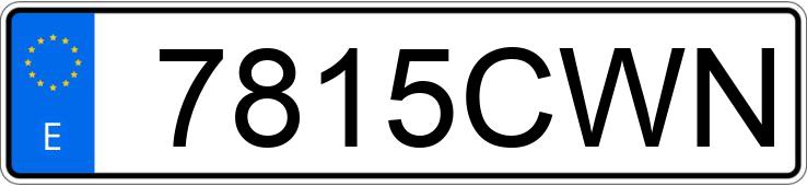 Numer rejestracyjny 7815CWN posiada PEUGEOT 307