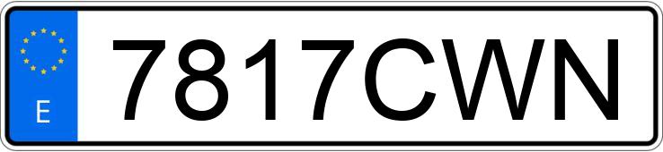 Numer rejestracyjny 7817CWN posiada CITROEN C2
