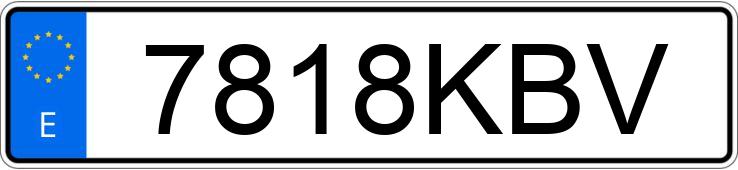 Numer rejestracyjny 7818KBV posiada VOLKSWAGEN PASSAT