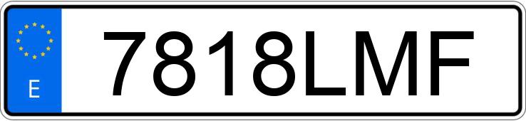 Registreringsnummeret 7818LMF har TOYOTA YARIS