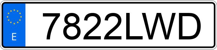 Numer rejestracyjny 7822LWD posiada HYUNDAI KONA