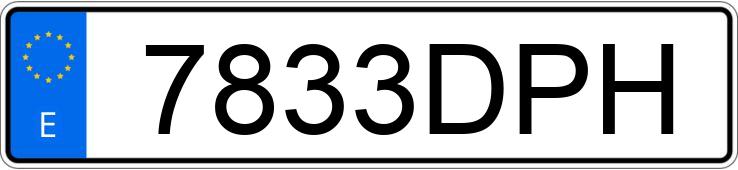 Numer rejestracyjny 7833DPH posiada OPEL ZAFIRA