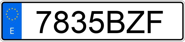 Numer rejestracyjny 7835BZF posiada BMW SERIE 3