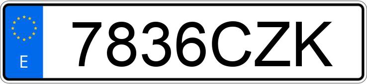 Numer rejestracyjny 7836CZK posiada OPEL ZAFIRA