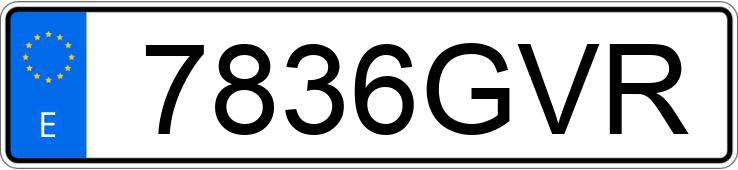 Numer rejestracyjny 7836GVR posiada GS-MOON STORMY