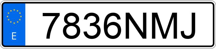 Numer rejestracyjny 7836NMJ posiada VOLKSWAGEN GOLF
