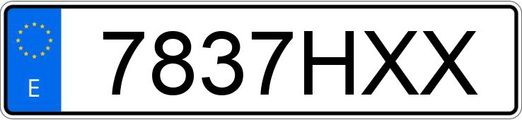 Numer rejestracyjny 7837HXX posiada KIA SPORTAGE