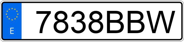 Numer rejestracyjny 7838BBW posiada FORD AEROSTAR 3.0