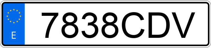 Numer rejestracyjny 7838CDV posiada SEAT IBIZA Numer rejestracyjny 7838CDV posiada SEAT IBIZA