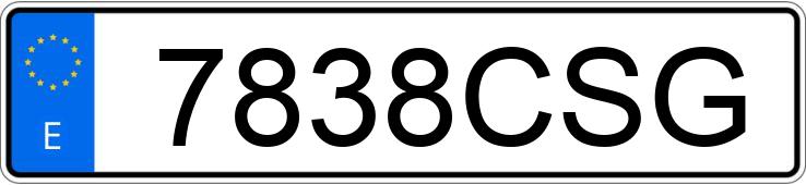 Numer rejestracyjny 7838CSG posiada SAAB 9-3