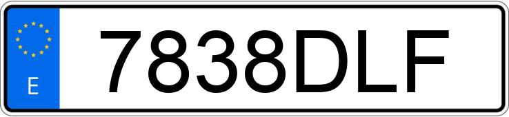 Numer rejestracyjny 7838DLF posiada RENAULT CLIO
