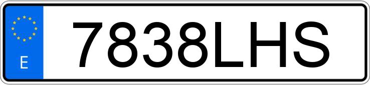 Numer rejestracyjny 7838LHS posiada RENAULT K