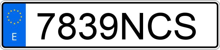 Numer rejestracyjny 7839NCS posiada TOYOTA YARIS CROSS