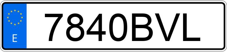 Numer rejestracyjny 7840BVL posiada VOLVO S60