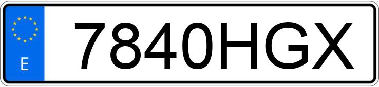 Numer rejestracyjny 7840HGX posiada VOLKSWAGEN POLO