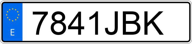 Numer rejestracyjny 7841JBK posiada AUDI TT