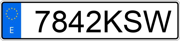 Numer rejestracyjny 7842KSW posiada HONDA FORZA