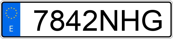 Numer rejestracyjny 7842NHG posiada DODGE CARAVAN