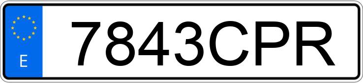 Numer rejestracyjny 7843CPR posiada PEUGEOT 307