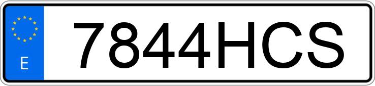 Numer rejestracyjny 7844HCS posiada YAMAHA XP 500