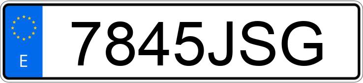 Numer rejestracyjny 7845JSG posiada FORD CUSTOM TOURNEO