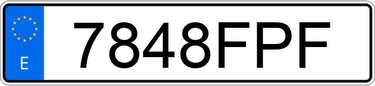 Numer rejestracyjny 7848FPF posiada PEUGEOT 207