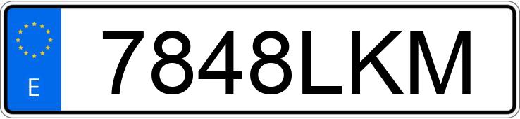 Numer rejestracyjny 7848LKM posiada RENAULT TRAFIC
