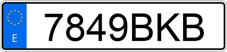 Numer rejestracyjny 7849BKB posiada NISSAN ALMERA