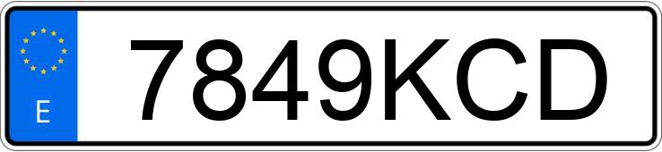 Numer rejestracyjny 7849KCD posiada MERCEDES SPRINTER