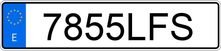 Numer rejestracyjny 7855LFS posiada TOYOTA YARIS