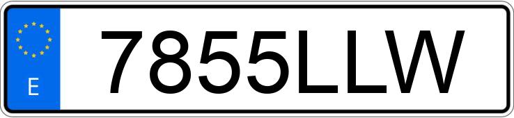 Die Registrierungsnummer 7855LLW hat VOLKSWAGEN T-ROC
